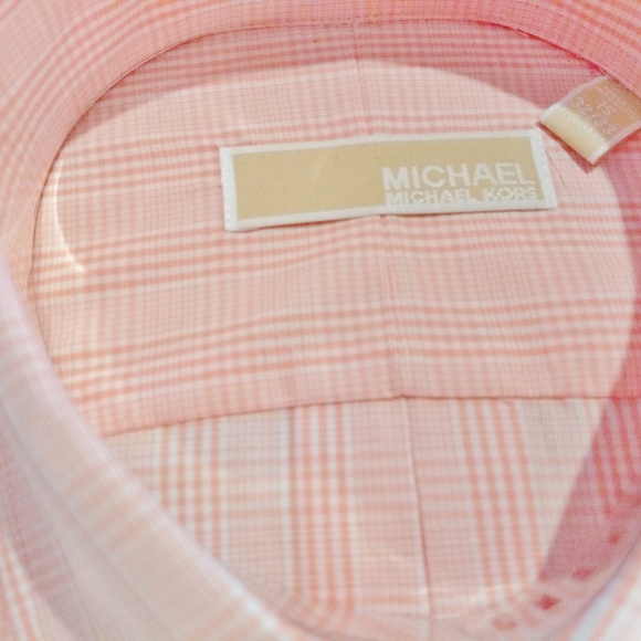 NWT Dress shirt Men 15 32/33 Michael kors open collar Orange DISCOUNT SHIPPING!! - Picture 2 of 3